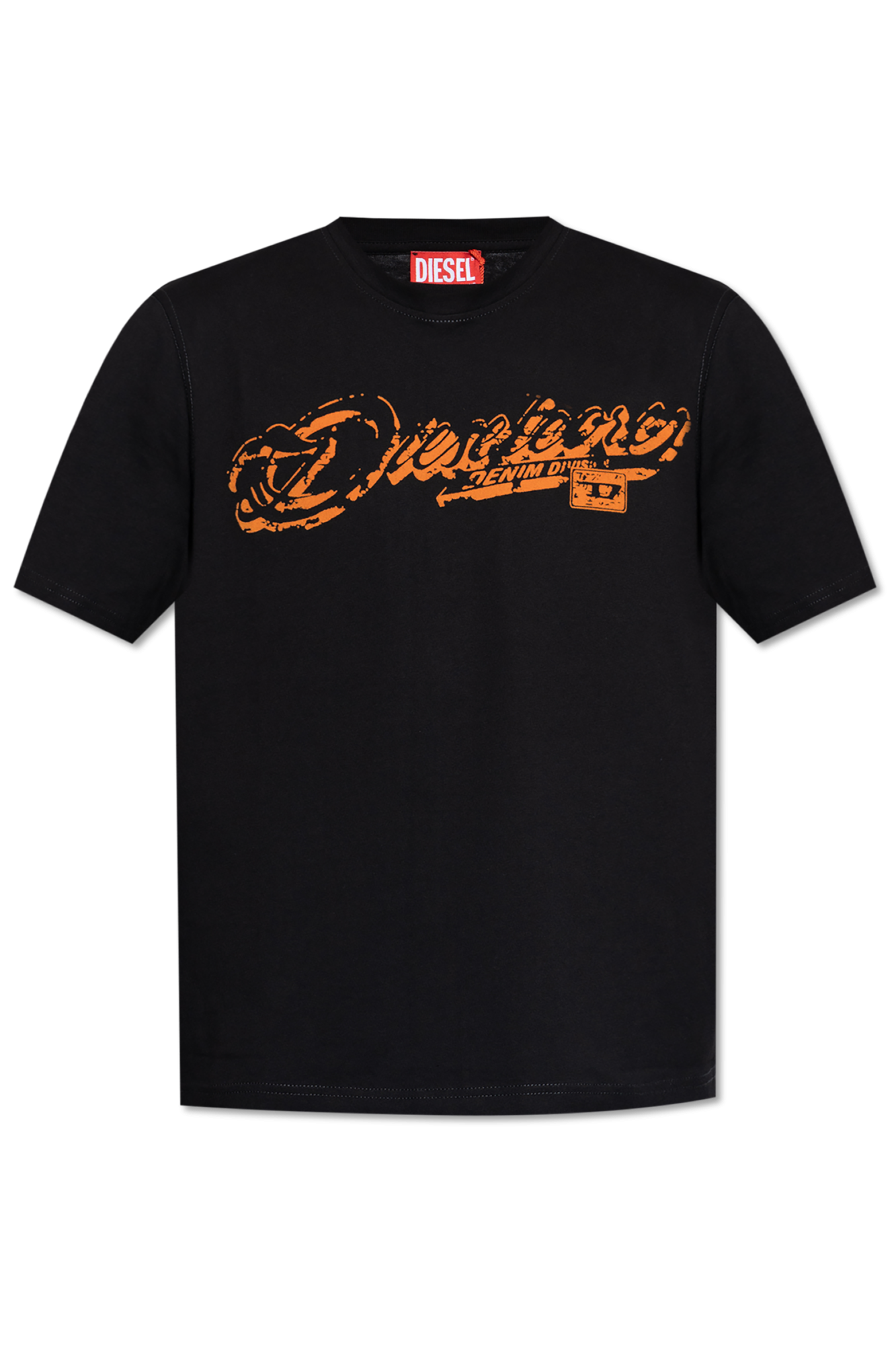 【送料&関税込】Diesel Black Cotton T-adjsut-r7 T-shirt Diesel T-ADJUST-OD Cotton T-shirt | Black | FARFETCH